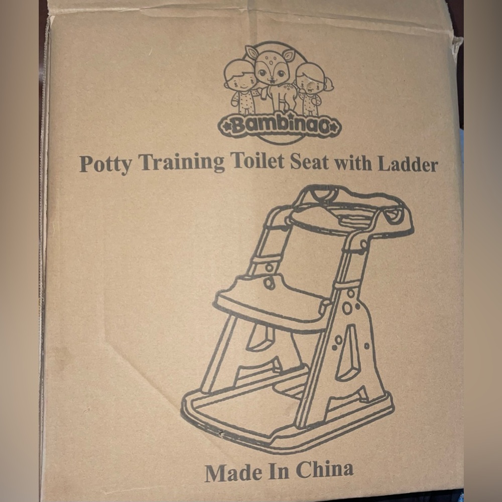 Bambino Potty Training Toilet Seat with Ladder 2-in-1 (Pink & Purple)